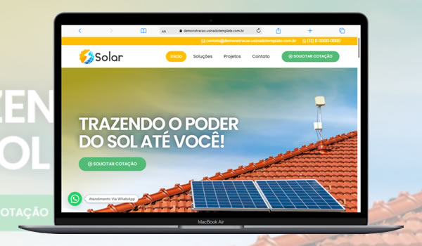 Cod.102 - Template Site Engergia Solar Editável Portal Dos Scripts | Os Melhores Scripts Estão Aqui!