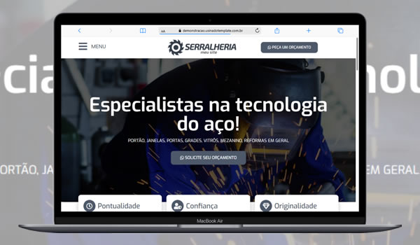 Cod.099 - Template Site Para Serralheria 100% Editável Portal Dos Scripts | Os Melhores Scripts Estão Aqui!