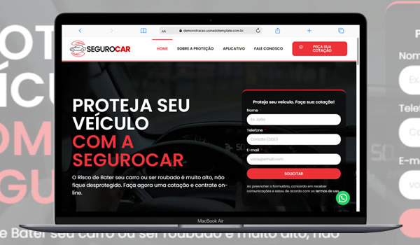 Cod.114 - Template Site Para Seguradora 100% Editável Portal Dos Scripts | Os Melhores Scripts Estão Aqui!