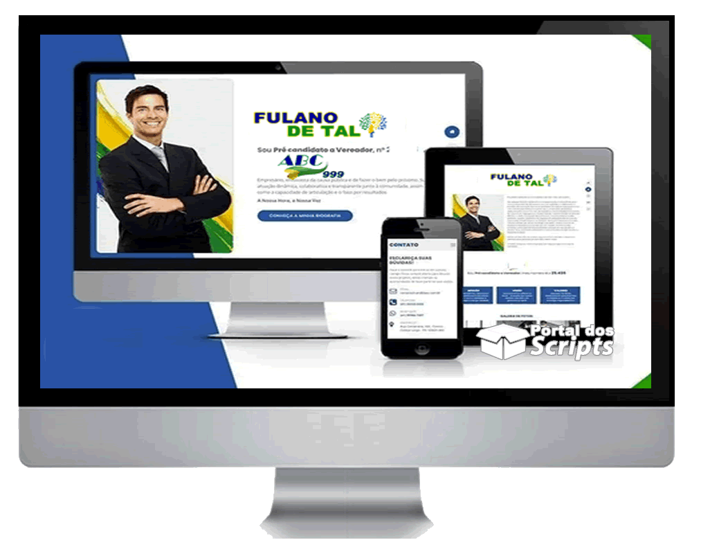 Cod.042 - Site Para Candidatos E Pré Candidatos Com Painel Administrativo Portal Dos Scripts | Os Melhores Scripts Estão Aqui!