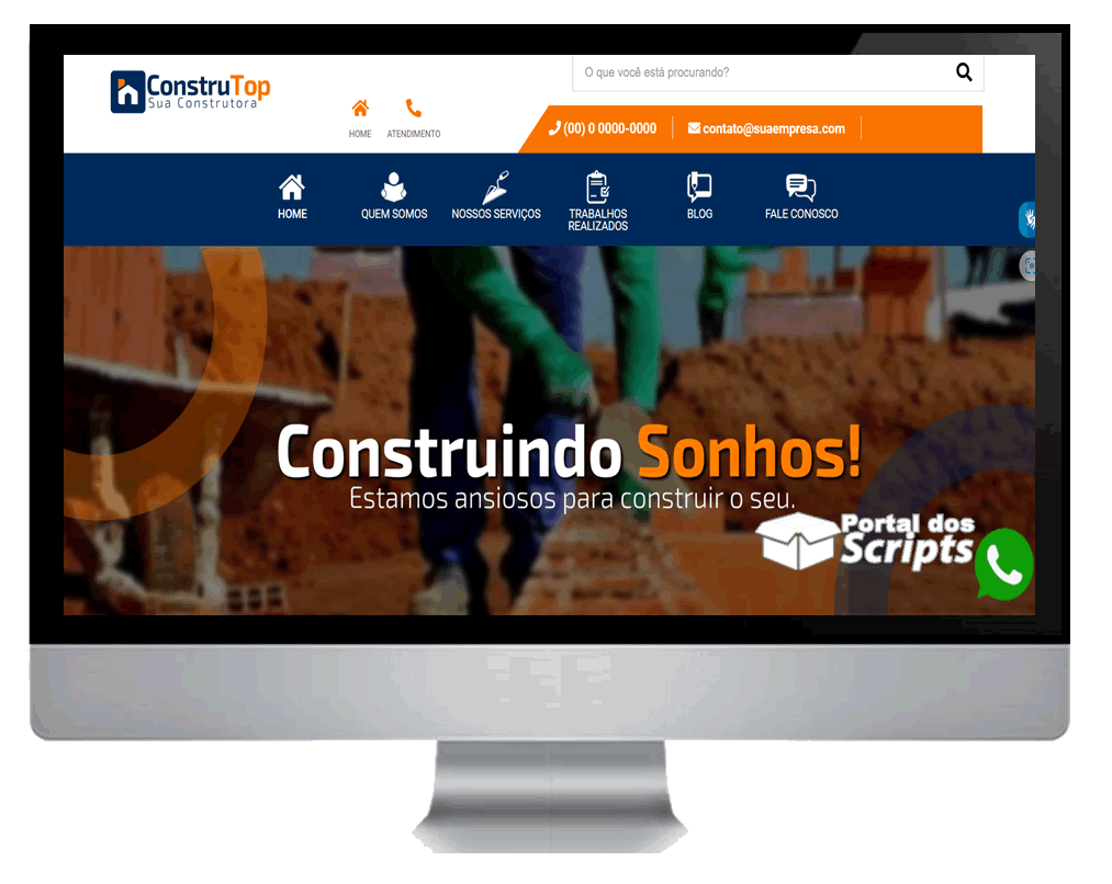 Cod.029 - SCRIPT SITE INSTITUCIONAL EM PHP TEMA CONSTRUÇÃO TOP Portal Dos Scripts | Os Melhores Scripts Estão Aqui!