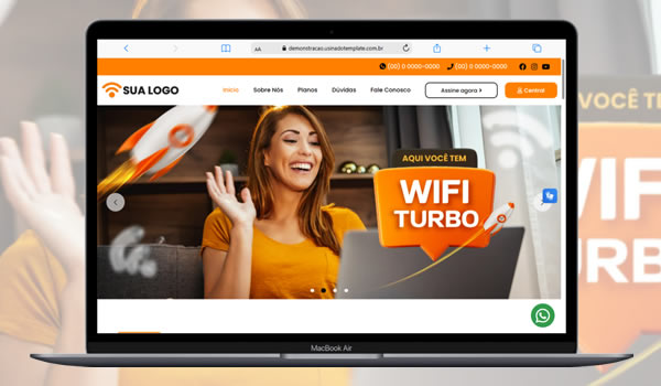 Cod.097 - Template Para Provedor De Internet Editável Portal Dos Scripts | Os Melhores Scripts Estão Aqui!