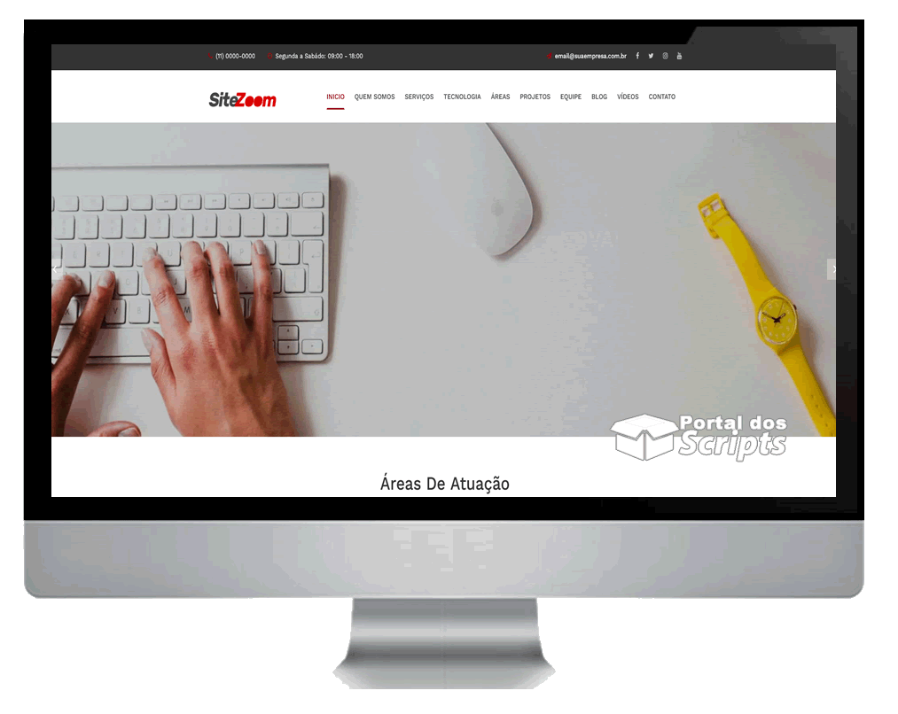 Cod.044 - SCRIPT SITE ZOOM PRONTO INSTITUCIONAL EM PHP 100% RESPONSIVO Portal Dos Scripts | Os Melhores Scripts Estão Aqui!