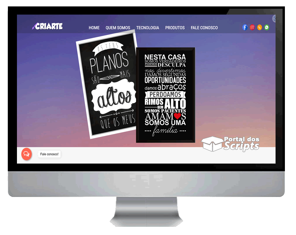 Cod.025 - SCRIPT SITE PRONTO VITRINE DE PRODUTOS EM PHP COM PAINEL ADMINISTRADOR Portal Dos Scripts | Os Melhores Scripts Estão Aqui!