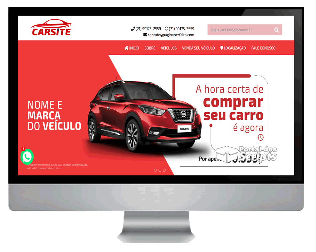 Cod.020 - CARSITE - SITE PARA VENDA DE VEÍCULOS Portal Dos Scripts | Os Melhores Scripts Estão Aqui!